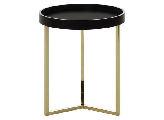 Beistelltisch mit Abnehmbarer Tischplatte Eva Schwarz + Gold - Goldfarben/Schwarz, Design, Holz/Holzwerkstoff (40/51/40cm) - Livetastic Beistelltisch mit Abnehmbarer Tischplatte Eva Schwarz + Gold - Goldfarben/Schwarz, Design, Holz/Holzwerkstoff (40/51/40cm) - Livetastic