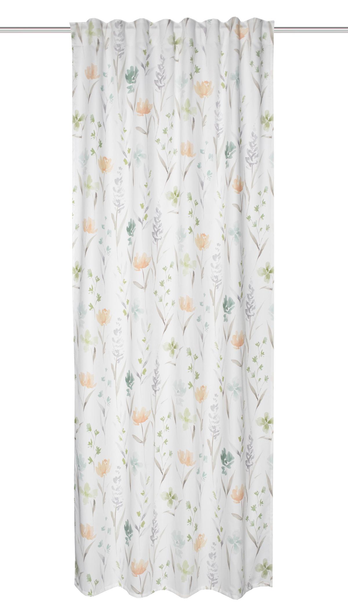 Fertigvorhang Danica - Grün, Natur, Textil (135/245cm)