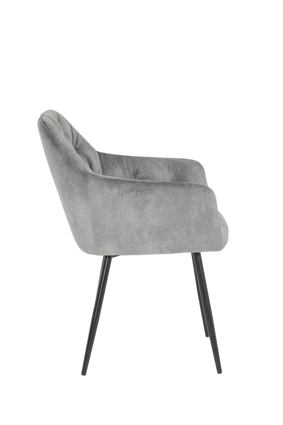 Tischgruppe Jennifer G - Weiß Hochglanz/Schwarz, MODERN, Holzwerkstoff/Textil (140/76/80cm) - MID.YOU