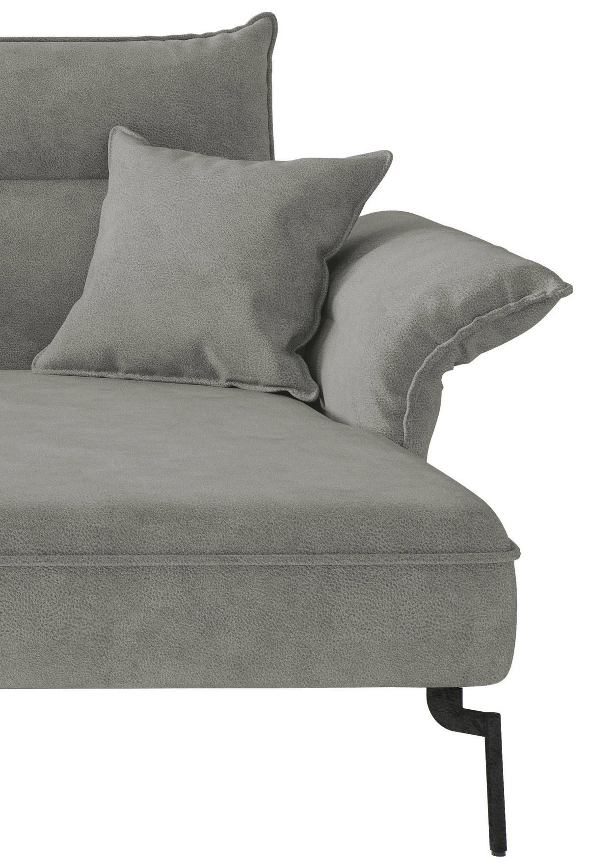 Sitzgarnitur Jakarta - Edelstahlfarben/Grau, Design, Textil (265/185cm) - Livetastic