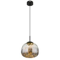 Led-hängeleuchte 15642 - Klar/Schwarz, Design, Glas/Metall (30/120cm) - Globo