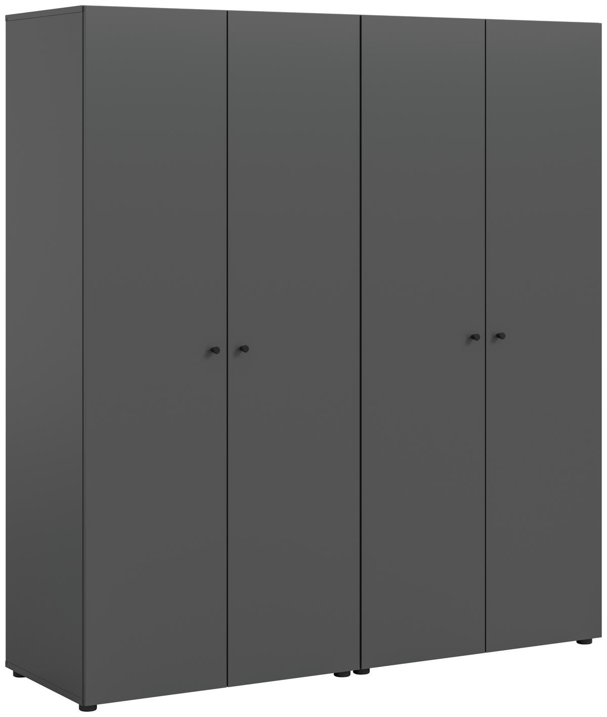 Drehtürenschrank Darwin, Anthrazit B: 160 Cm - Anthrazit, MODERN, Holzwerkstoff (160/176/51cm) - MID.YOU