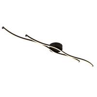 Led Mennyezeti Lámpa Noya - fekete/opál, Modern, műanyag/fém (110/13/5,6cm) - Luca Bessoni