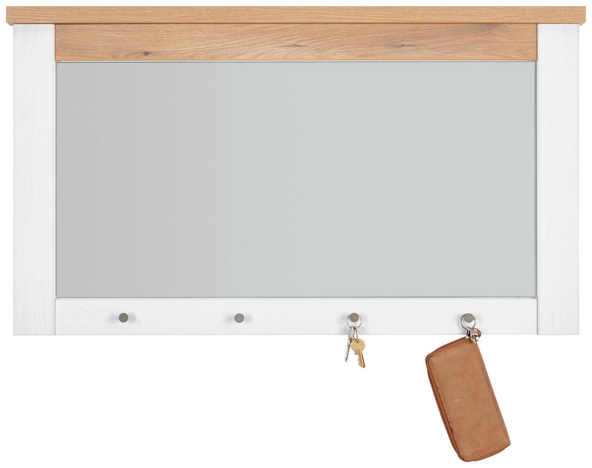 Spiegel Rovigio Weiß/ Eiche-/Lärchefarben B: 97 cm - Eichefarben/Lärchefarben, Basics, Holzwerkstoff (97/55/6cm) - Landscape