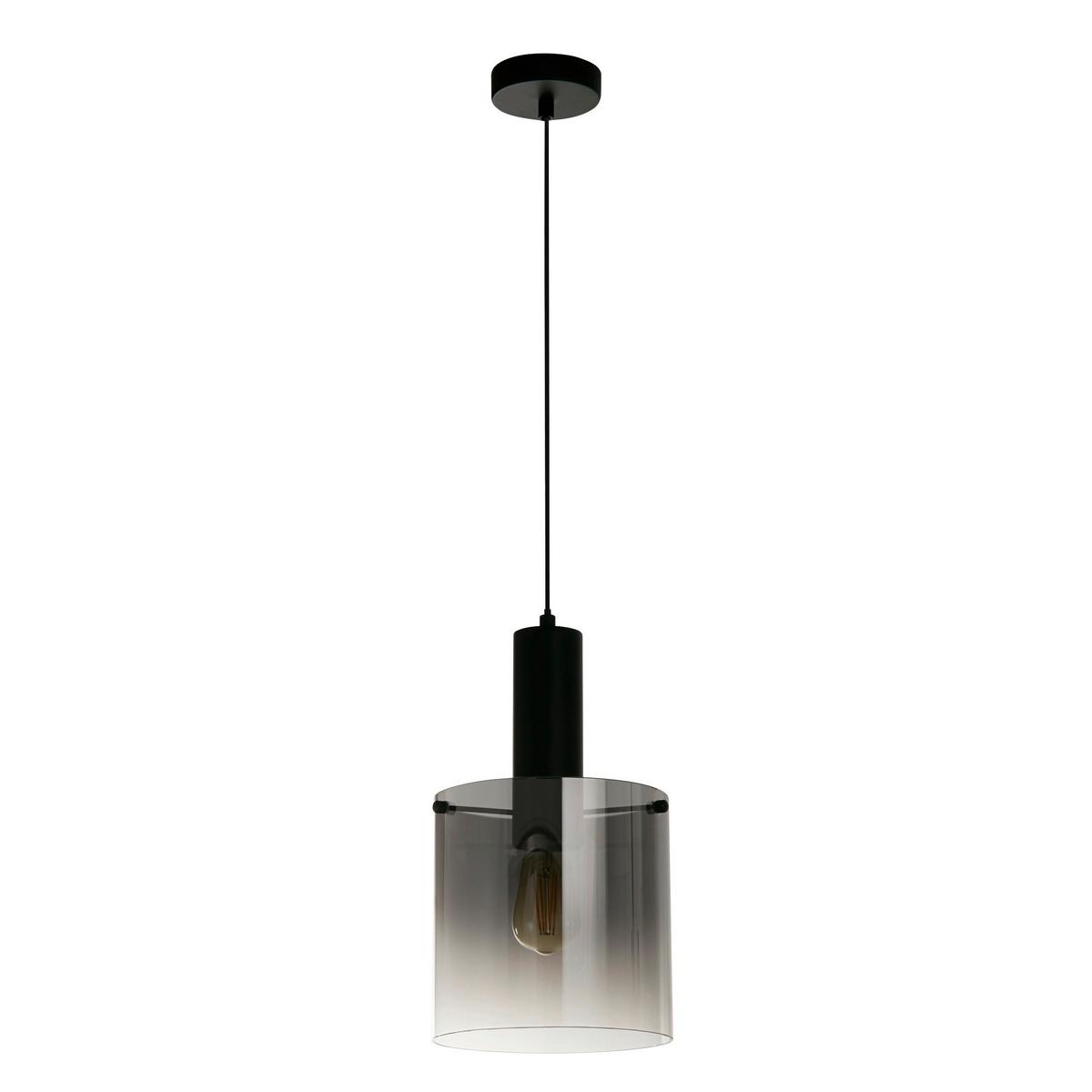 Hängeleuchte 88910-1bk - Schwarz, Design, Glas/Metall (22/35-120cm)