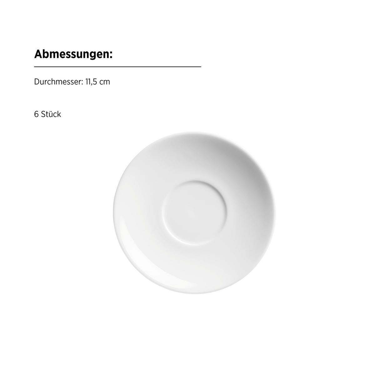 Tassenset Barca 12-teilig Porzellan, Weiß - Basics - Mäser