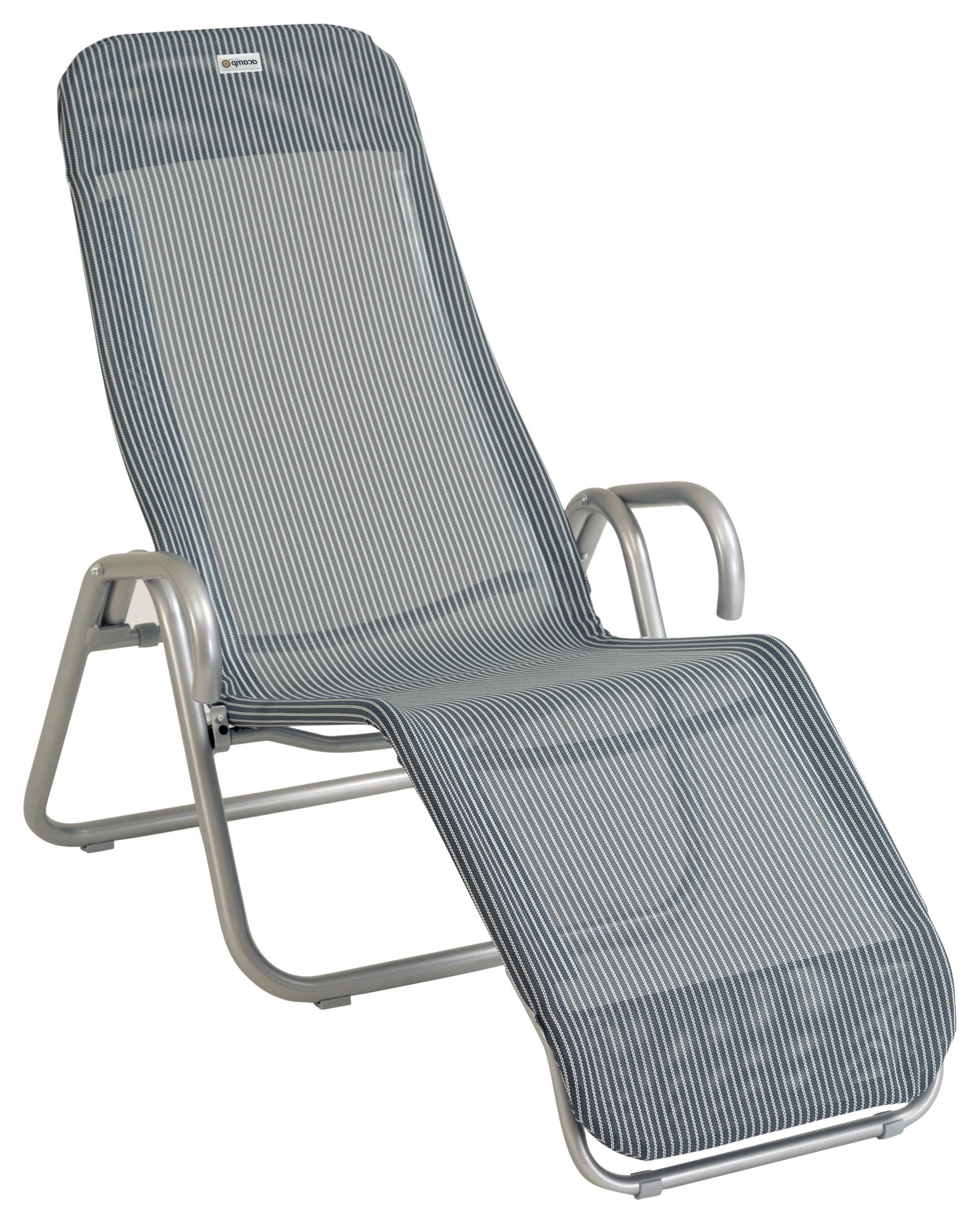 Sonnenliege Calypso Aus Metall/textil, Klappbar - Grau, MODERN, Textil/Metall (52/39/137cm) - Acamp