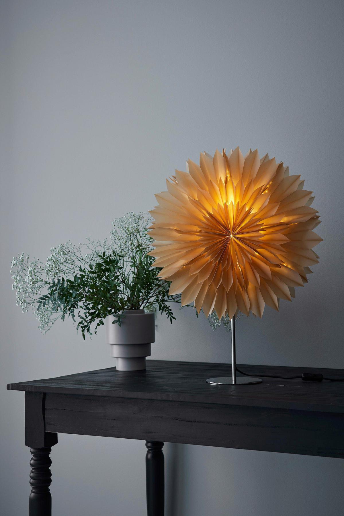 LED-Dekoleuchte Solina Table Star 35 - Bernsteinfarben, Basics, Papier (35/63/14cm) - Markslöjd