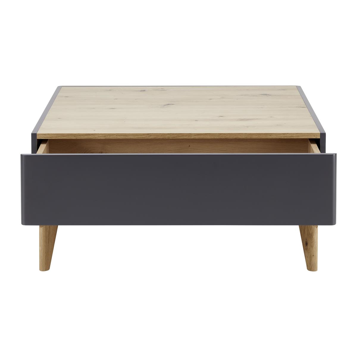 Konferenčný stolík FOSCO - sivá/farba duba, Modern, drevo (80/80/38cm) - Bessagi Home