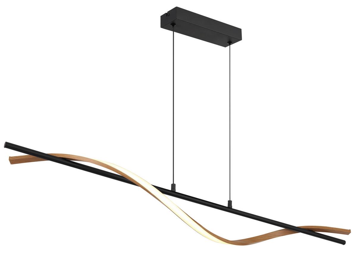 Led Mennyezeti Lámpa 67354h Watkins - barna/fekete, Design, műanyag/fém (115/14/17cm) - Globo