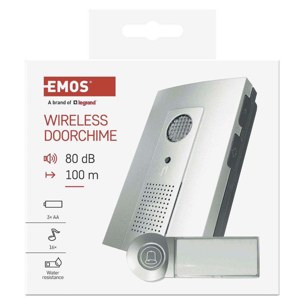 Vezeték Nélküli Csengő Dc P5712 - alumíniumszínű, műanyag