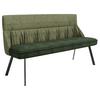 Sitzbank Grün/Schwarz California 180x63x88 cm - Dunkelgrün/Schwarz, MODERN, Textil/Metall (180/63/88cm) - MID.YOU