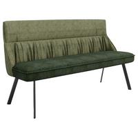 Sitzbank Grün/Schwarz California 180x63x88 cm - Dunkelgrün/Schwarz, MODERN, Textil/Metall (180/63/88cm) - MID.YOU