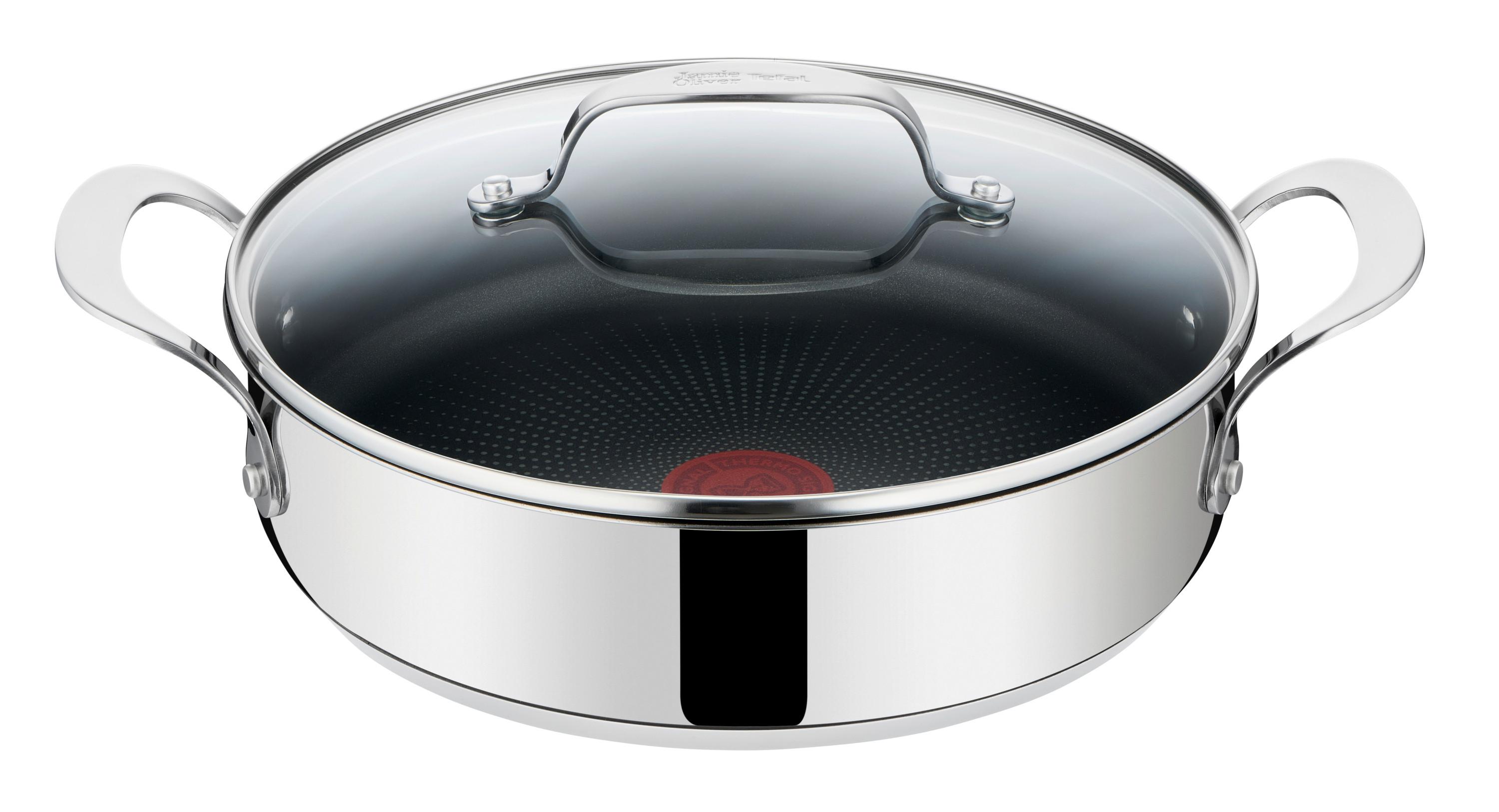 Servierpfanne Jamie Oliver Essentials - Edelstahlfarben, Basics, Metall (25cm) - Tefal