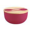 Salatschüssel 58473 - Hellbraun/Brombeere, Basics, Holz/Kunststoff (24/13/13cm) - Kesper