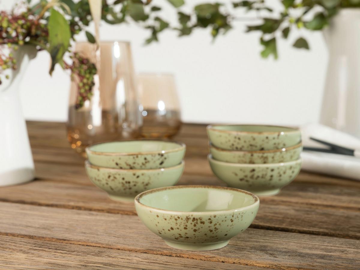 SADA MISEK NA OMÁČKU NATURE COLLECTION - zelená, Trend, keramika (8cm) - Creatable