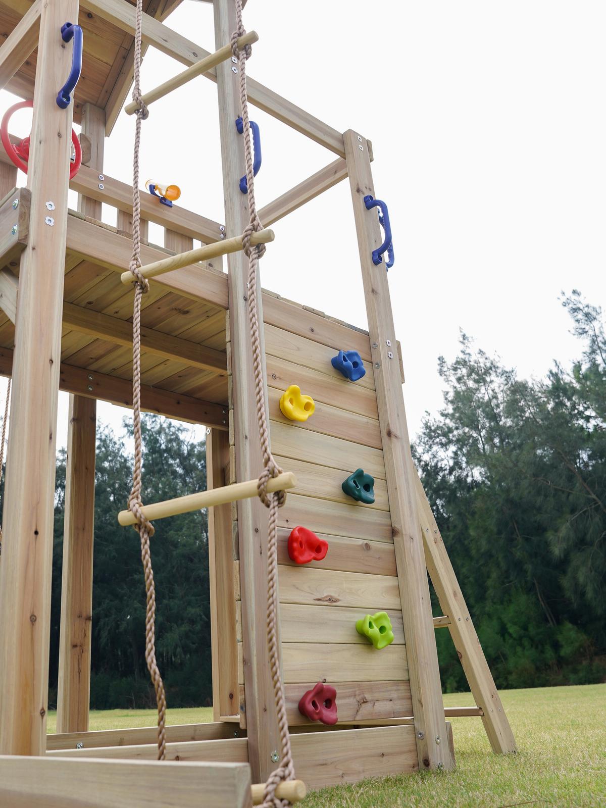 Spielturm A030.500.00 - Blau, KONVENTIONELL, Holz/Kunststoff (342/267/375cm) - Ambia Garden