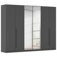 Kleiderschrank Safari B: 271 cm - Grau, KONVENTIONELL, Holzwerkstoff (271/229/54cm)