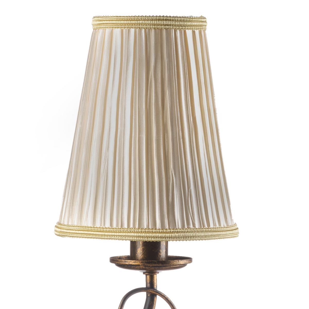 Kristall-Tischleuchte Delia Cognac Cappuccino  L: 15 cm - Cognac/Cappuccino, KONVENTIONELL, Glas/Kunststoff (15/15/42cm)