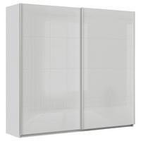 Tolóajtós Szekrény Feldkirch 225/210 Cm - világosszürke/magasfényű szürke, Modern, faalapú anyag/Üveg (225/210/62cm)