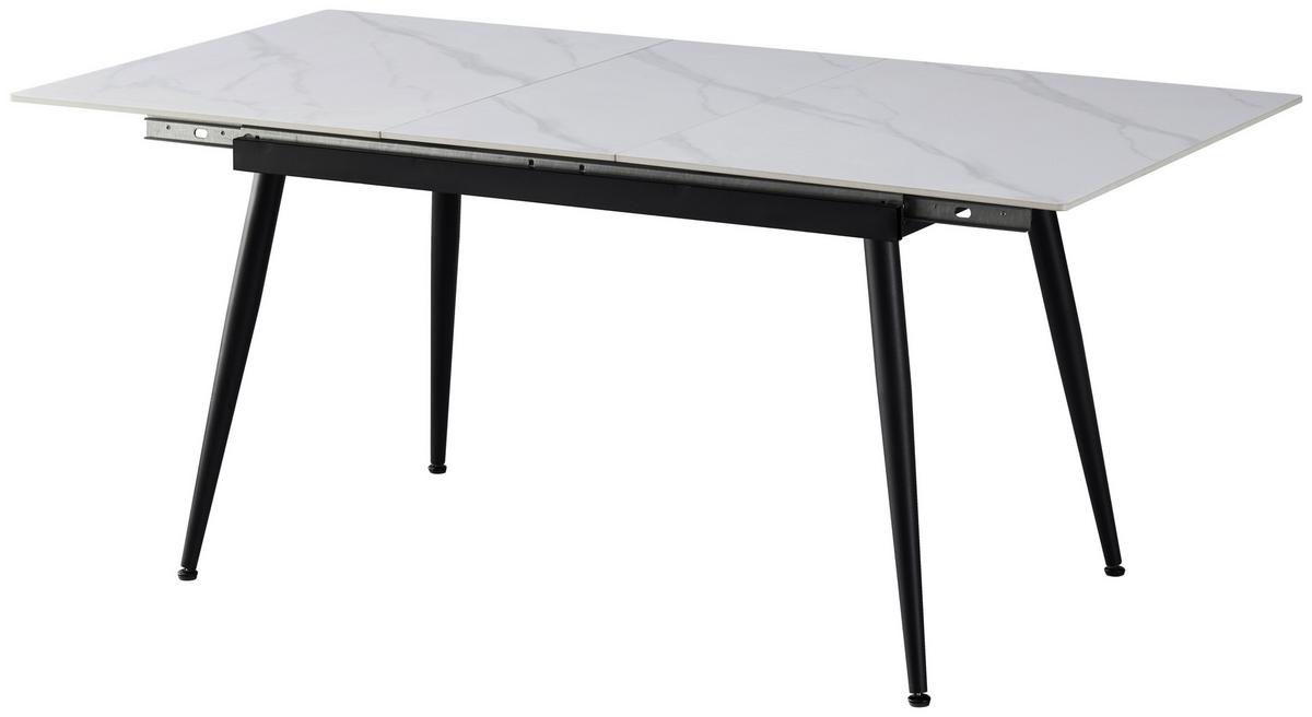 Kihúzható Asztal Otti 140 Az - fekete/fehér, Modern, fém/kerámia (140-180/75/90cm)