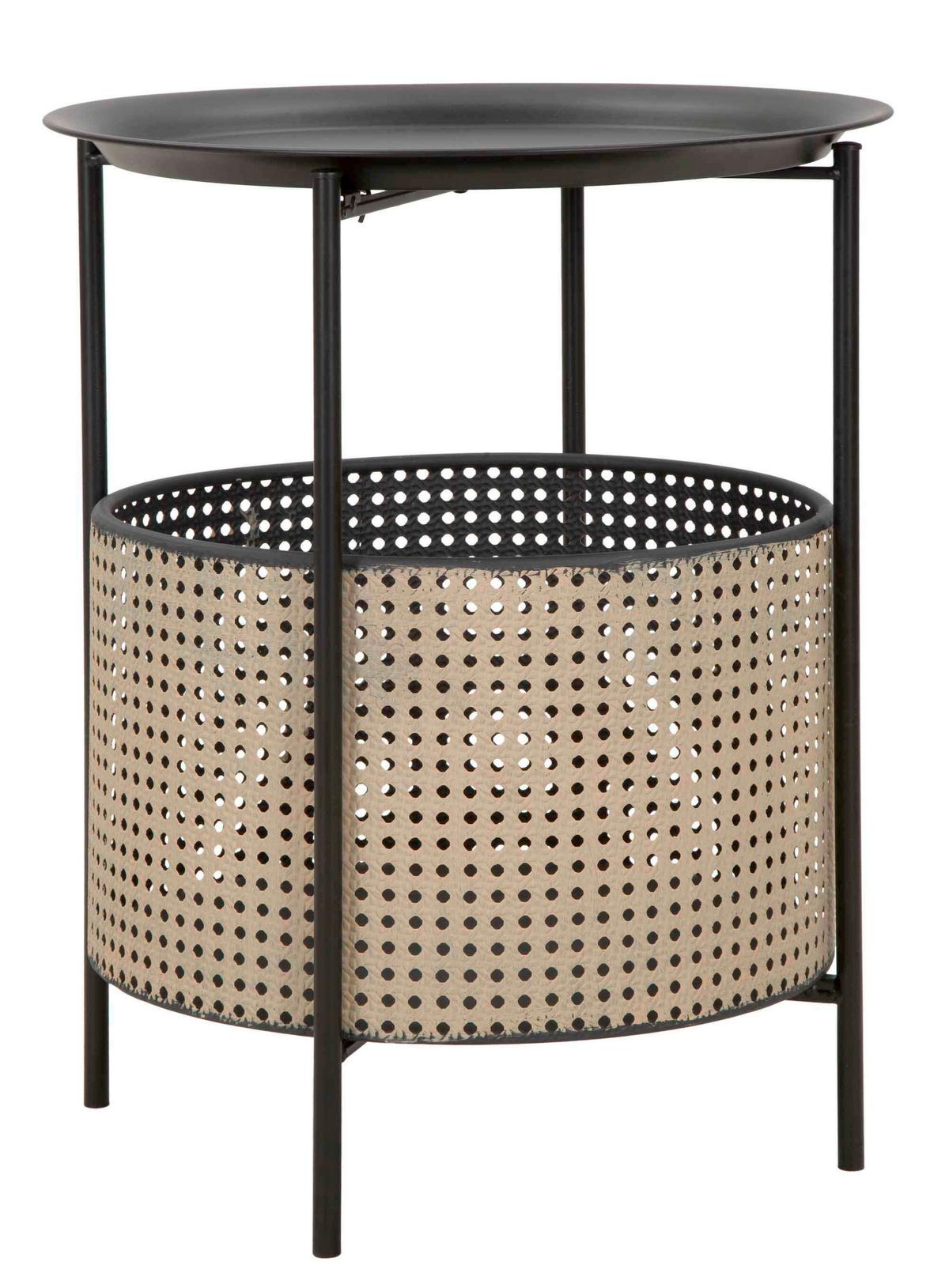 KONFERENČNÝ STOLÍK OSAKA - čierna/zlatá, Basics, kov (40/50/40cm)