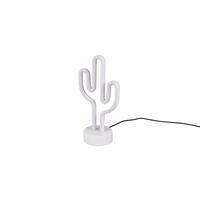 Akku-tischleuchte Cactus Weiß B: 8,5 Cm - Weiß, Trend, Kunststoff (14,3/8,5/29,6cm)
