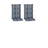Hochlehner Auflage 2er-set Tissa 118x46x8cm Blau - Blau, Basics, Textil (118/46/8cm) - Gardenson