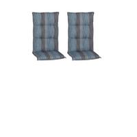 Hochlehner Auflage 2er-set Tissa 118x46x8cm Blau - Blau, Basics, Textil (118/46/8cm) - Gardenson