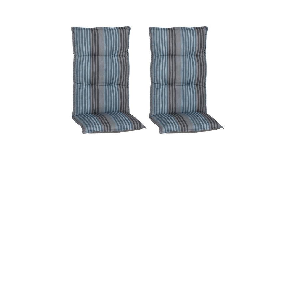 Hochlehner Auflage 2er-Set Tissa 118x46x8cm Blau