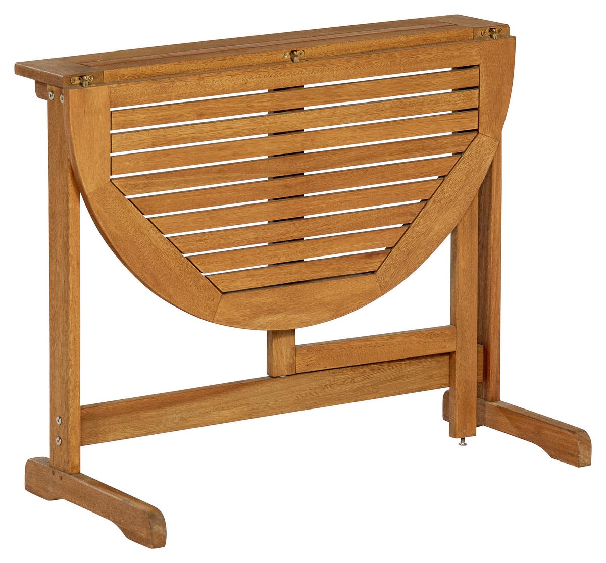Gartentisch Klappbar Echtholz L: 90 cm - Naturfarben, KONVENTIONELL, Holz (90/72/60cm) - Gardenson