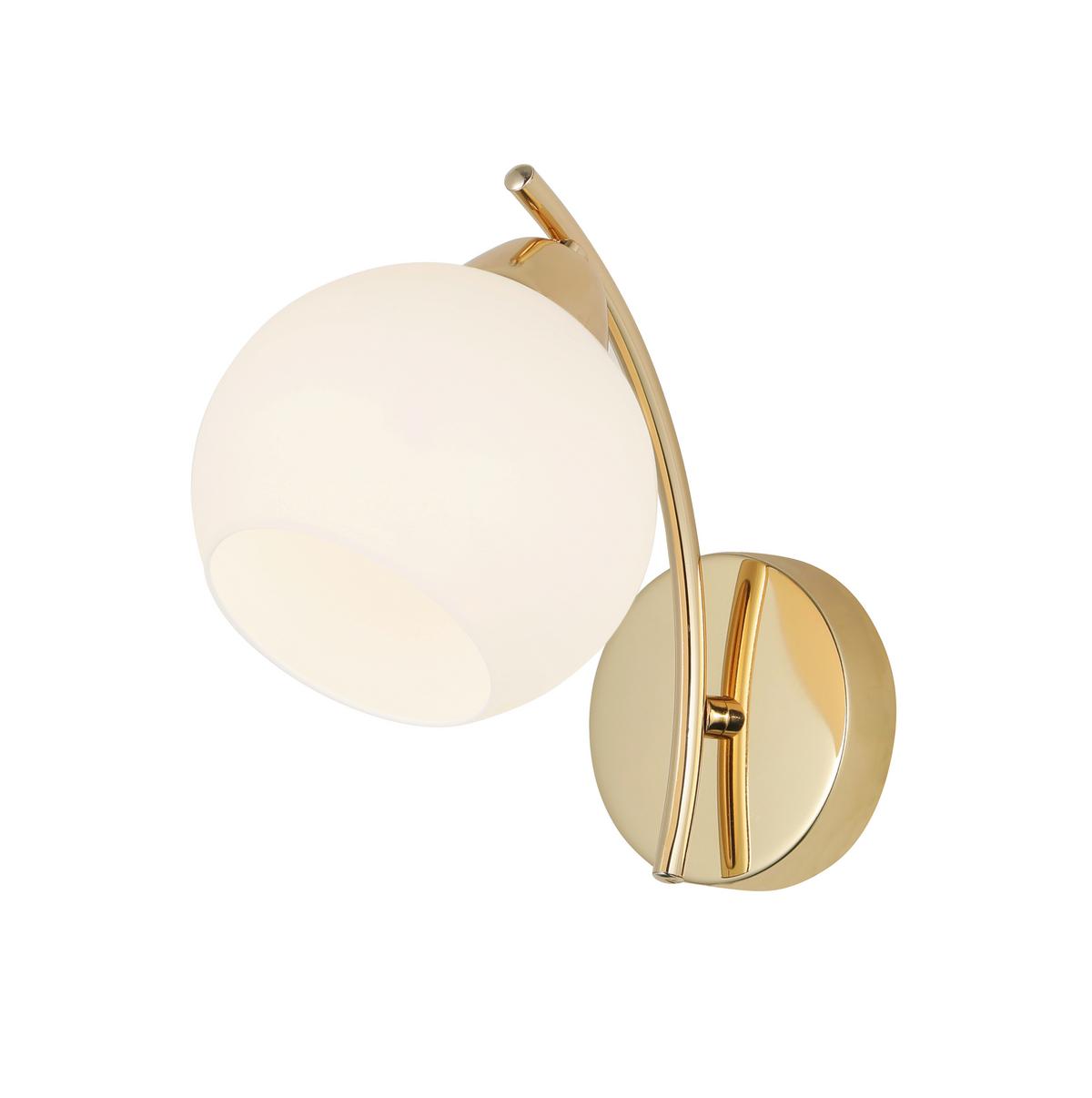 Wandleuchte 21-38593 Amos - Goldfarben/Weiß, KONVENTIONELL, Metall (22/13/21cm)
