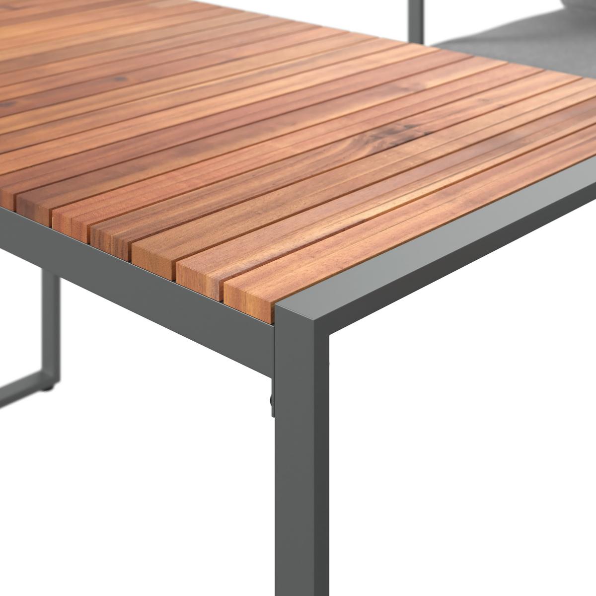 Lounge Garnitúra 5 Részes - natúr színű/szürke, Modern, textil/fa (190/190cm) - Beldano