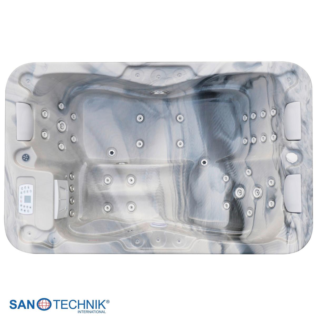 Whirlpool SPA07 für bis zu 3 Personen - Grauweiß, Basics, Kunststoff (205/130/70cm) - Sanotechnik
