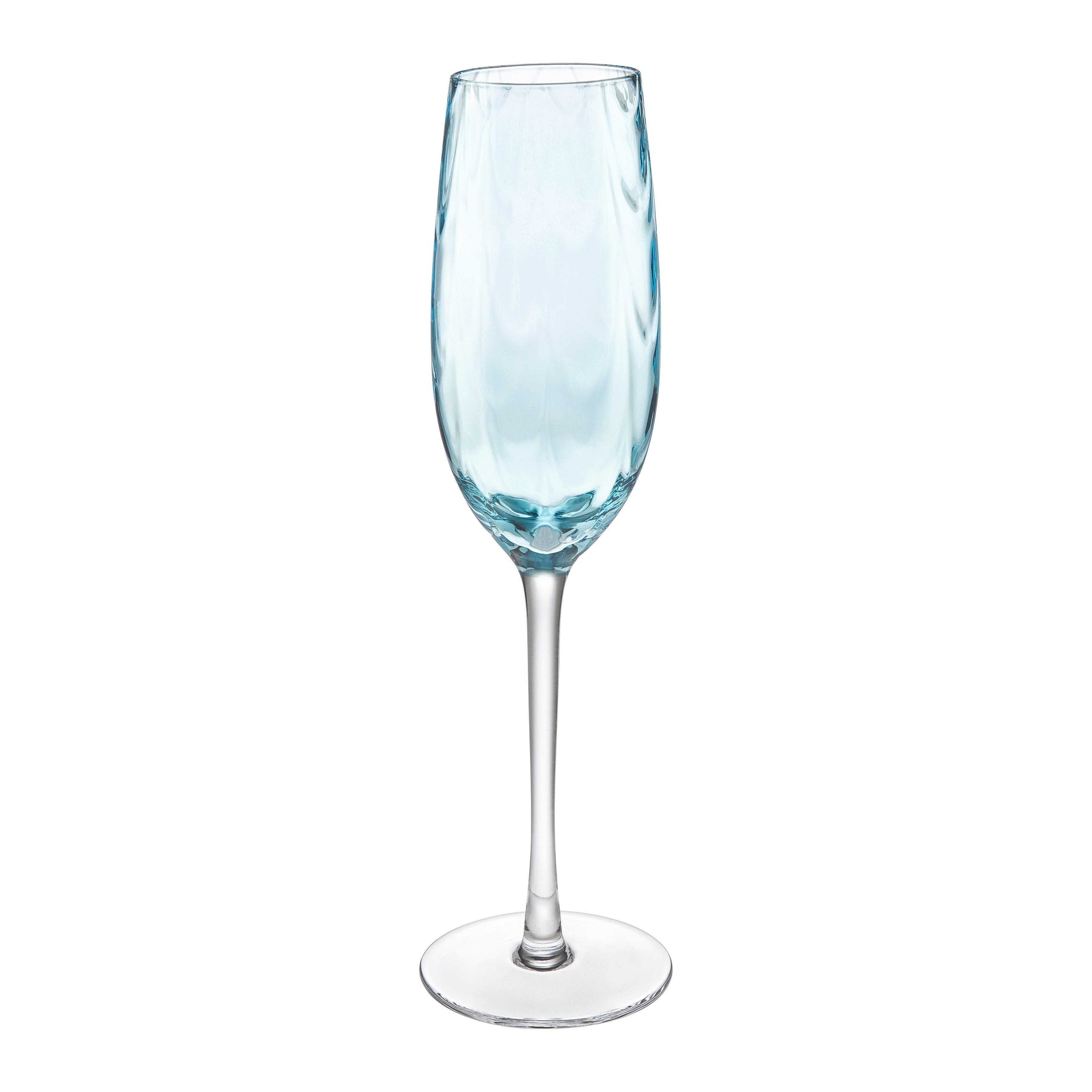 Sklenice na sekt LIVIDUS - modrá, Moderní, sklo (6,8/25cm) - Mömax