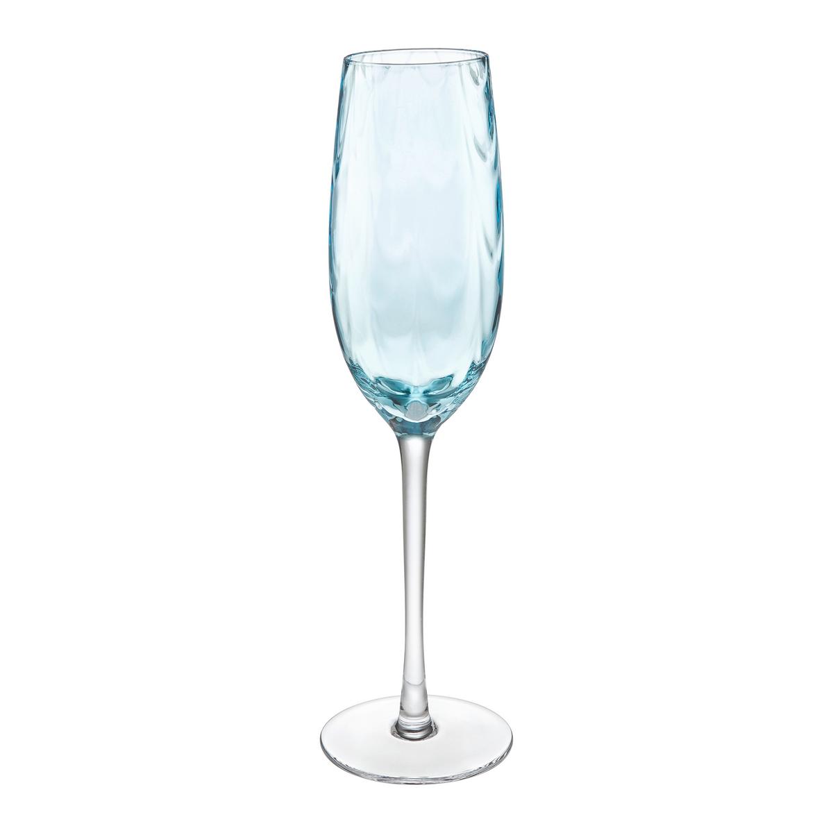 Pohár na sekt LIVIDUS - modrá, Modern, sklo (6,8/25cm) - Mömax
