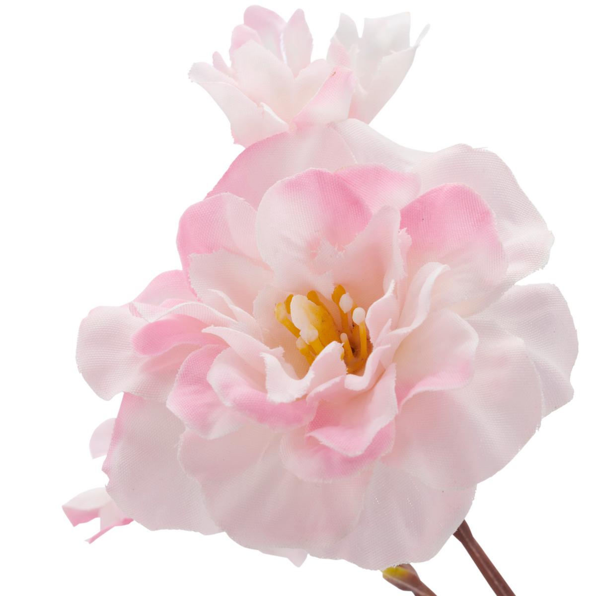 Cseresznyevirág Ág Kirschblütenzweig - rózsaszín/zöld, Basics, műanyag/textil (80cm)