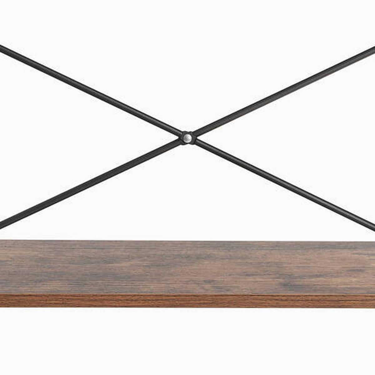 Regal Iron B: 56,2 cm Braun/Schwarz - Schwarz/Braun, Basics, Holzwerkstoff (56,2/172,1/34cm) - Boxxx