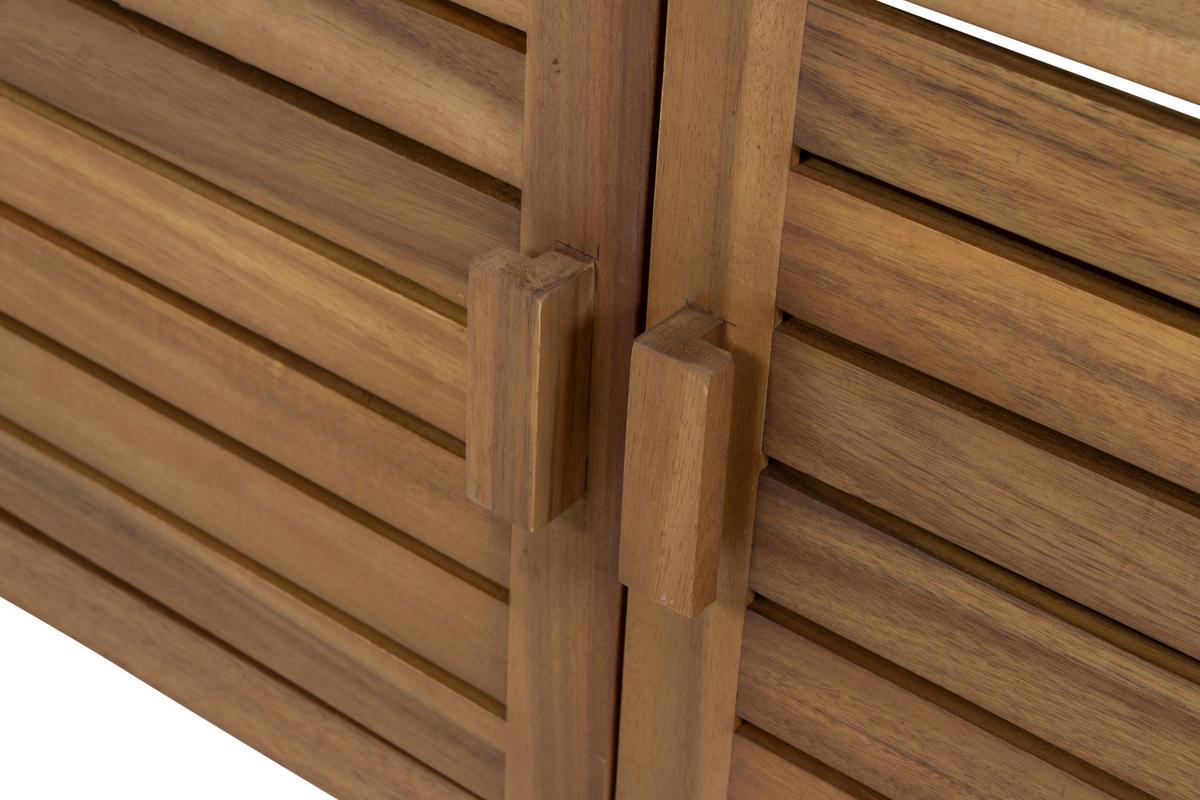 Outdoorküche L19599 - Schwarz/Akaziefarben, MODERN, Holz/Stein (75/87/52cm) - Siena Garden