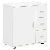 Skříňka wl5.877 bílá - bílá/černá, Basics, kov/kompozitní dřevo (60/65,5/33cm) - MID.YOU