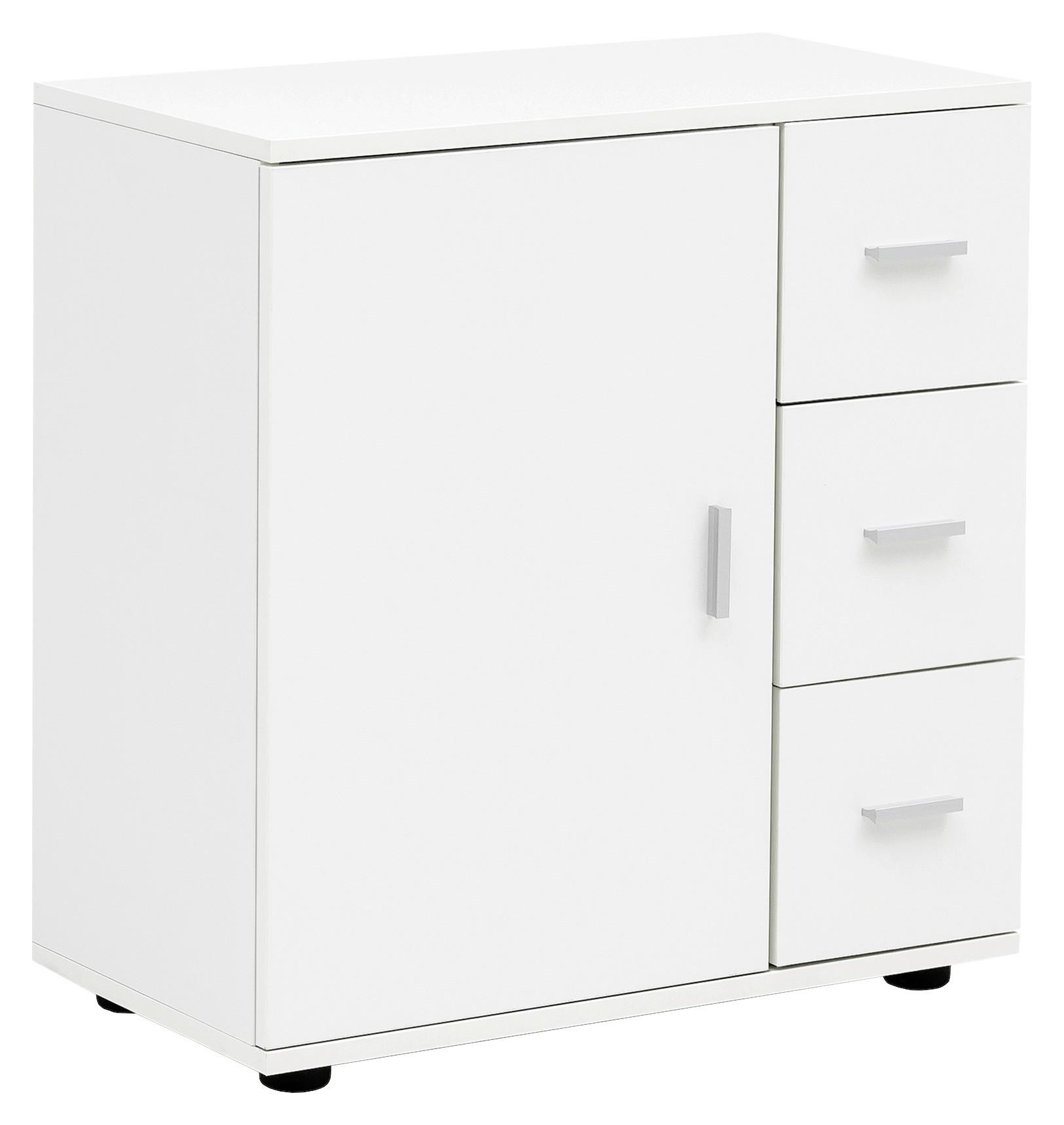 Unterschrank Wl5 mit Schubladen B: 60cm Weiß Dekor