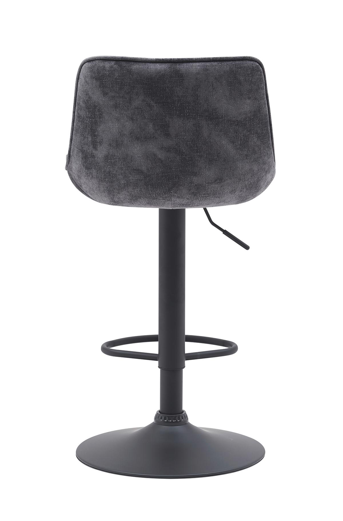 BARHOCKER-SET SABINE II H 2ER-SET - Anthrazit/Schwarz, MODERN, Textil/Metall (46/86-108/54cm) - P & B