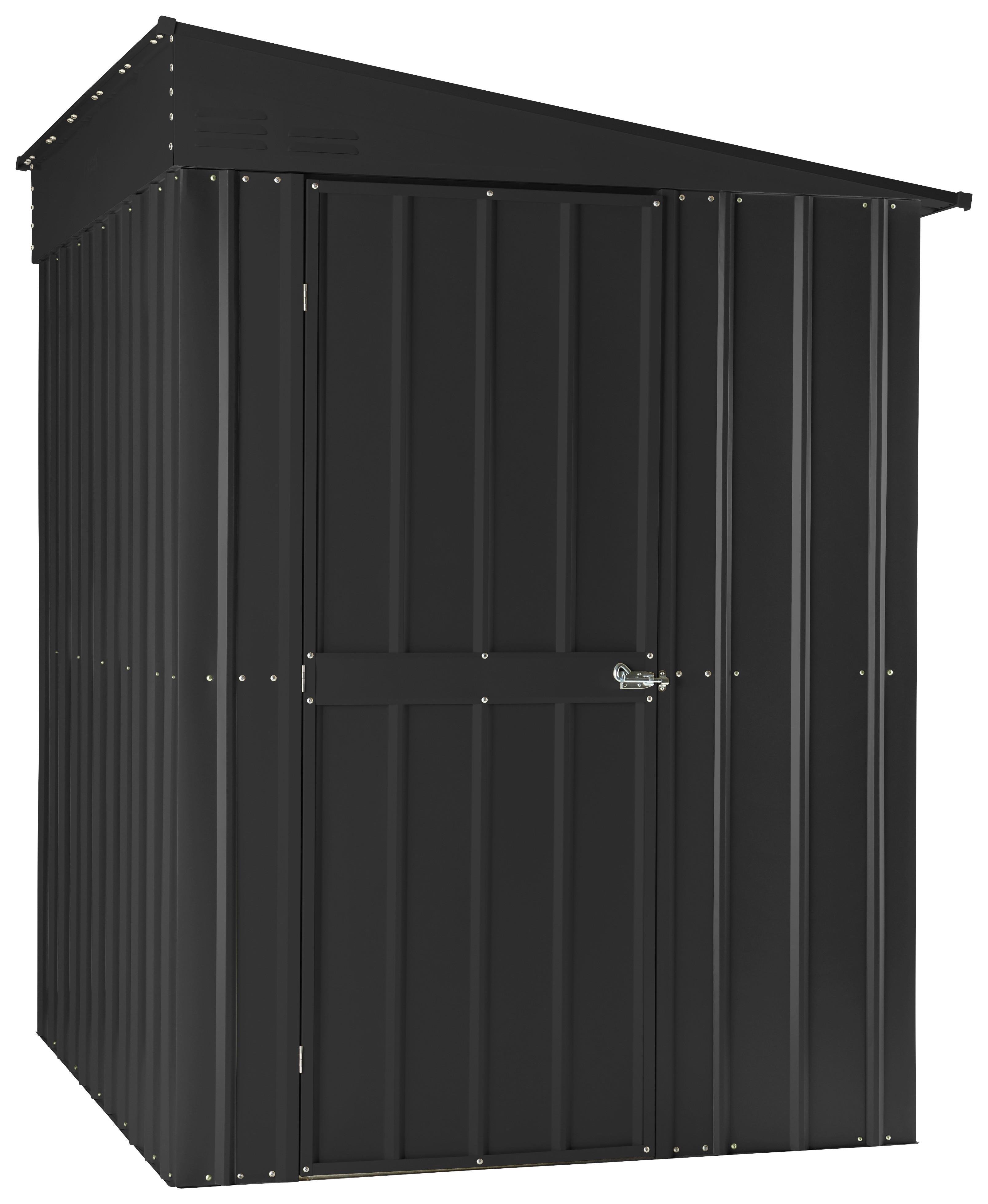 Gerätehaus Ohne Boden 155x203x180 Cm - Anthrazit, Basics, Metall (155/203/180cm)