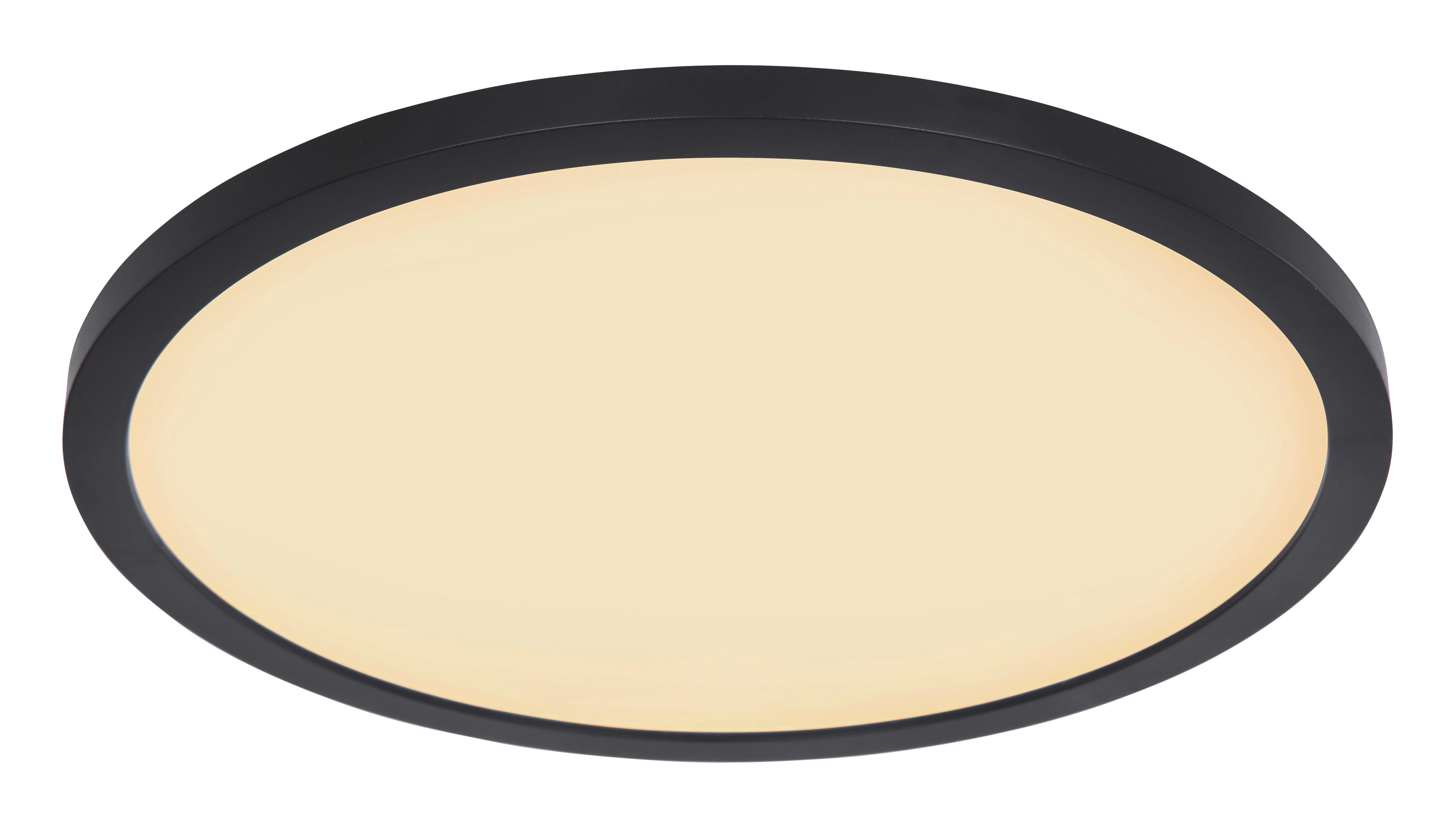 LED-Deckenleuchte Sapana Ø 42 cm mit Memory-Funktion - Opal/Schwarz, Basics, Kunststoff (42/2,5cm) - Globo