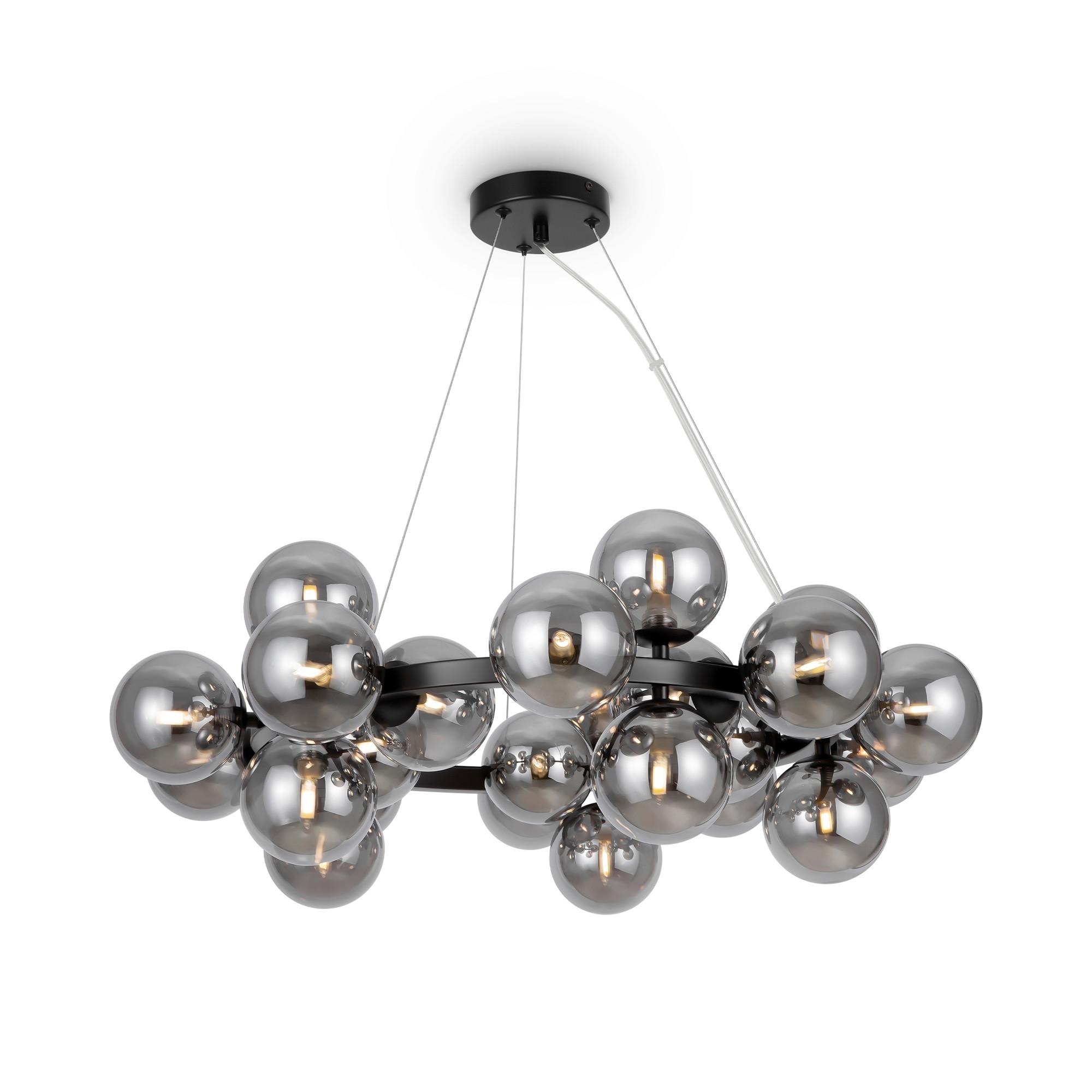 PENDELLEUCHTE DALLAS - Schwarz/Grau, Trend, Glas/Metall (69/23,8cm) - MAYTONI