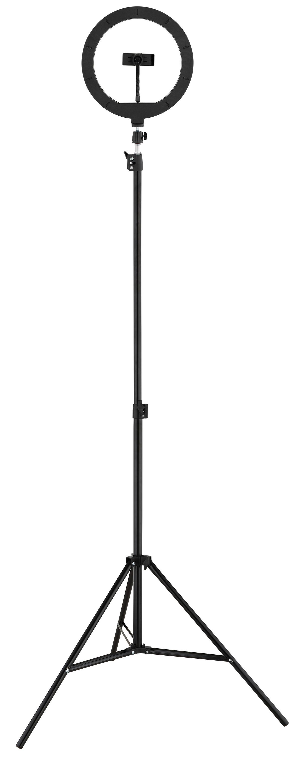 LED-STEHLEUCHTE Delgado - Opal/Schwarz, Design, Kunststoff/Metall (63/210cm) - Globo