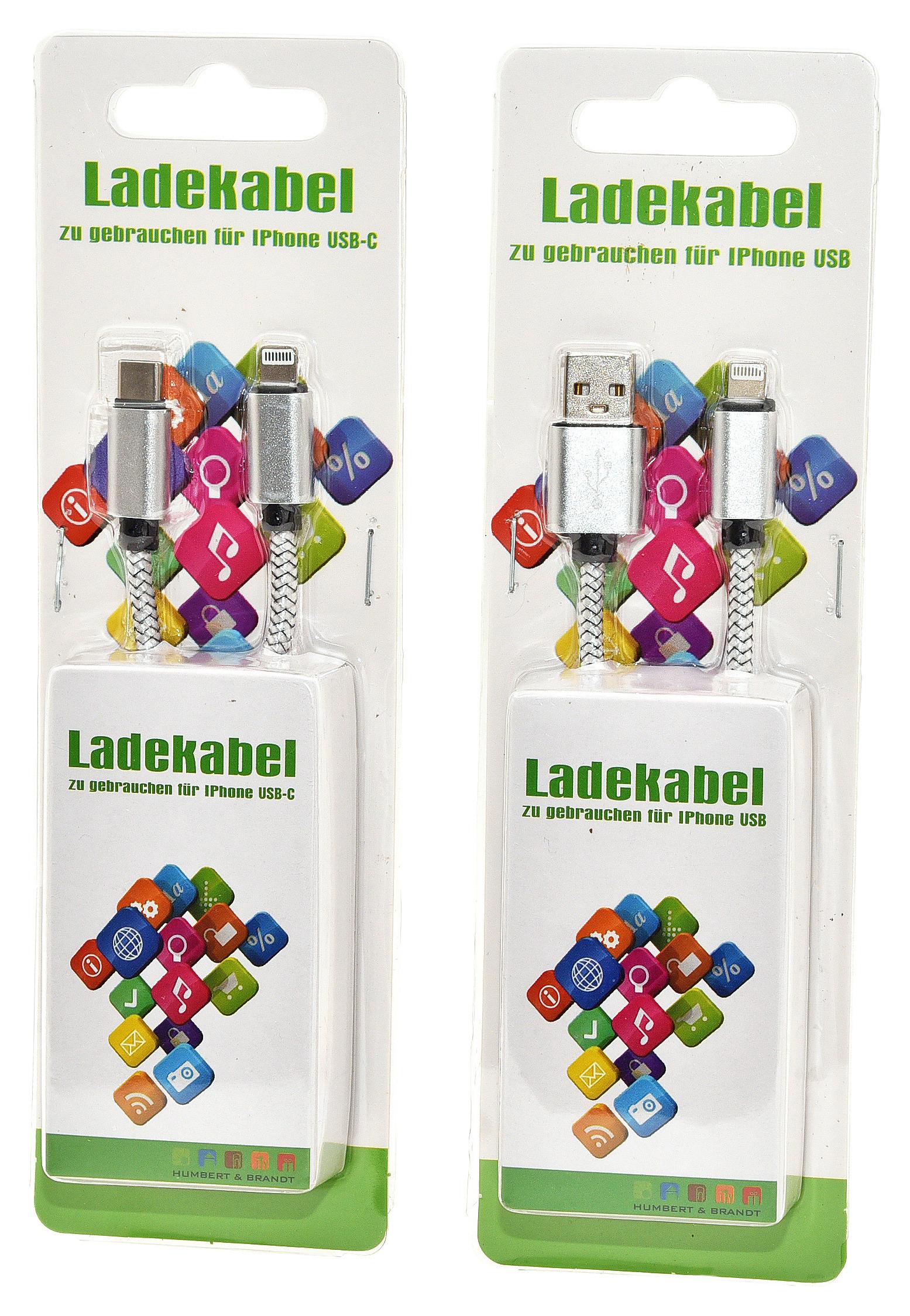Usb-ladekabel Für Iphone L: 21 Cm - Grau, Basics, Kunststoff (21/6,5/2cm)
