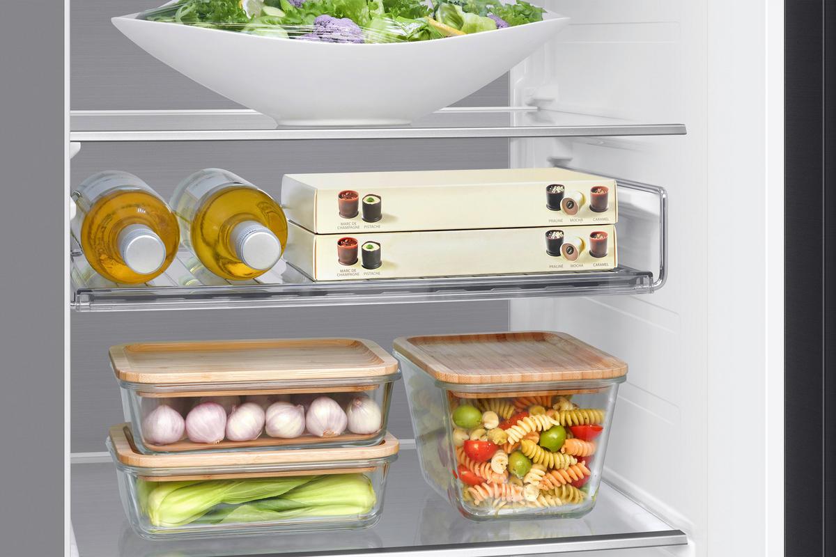 Side-by-side Rs90f64edfef Eekl: D, Nutzinhalt Ca. 401 L - Schwarz, Basics, Glas/Kunststoff (91,2/178,4/72,6cm) - Samsung