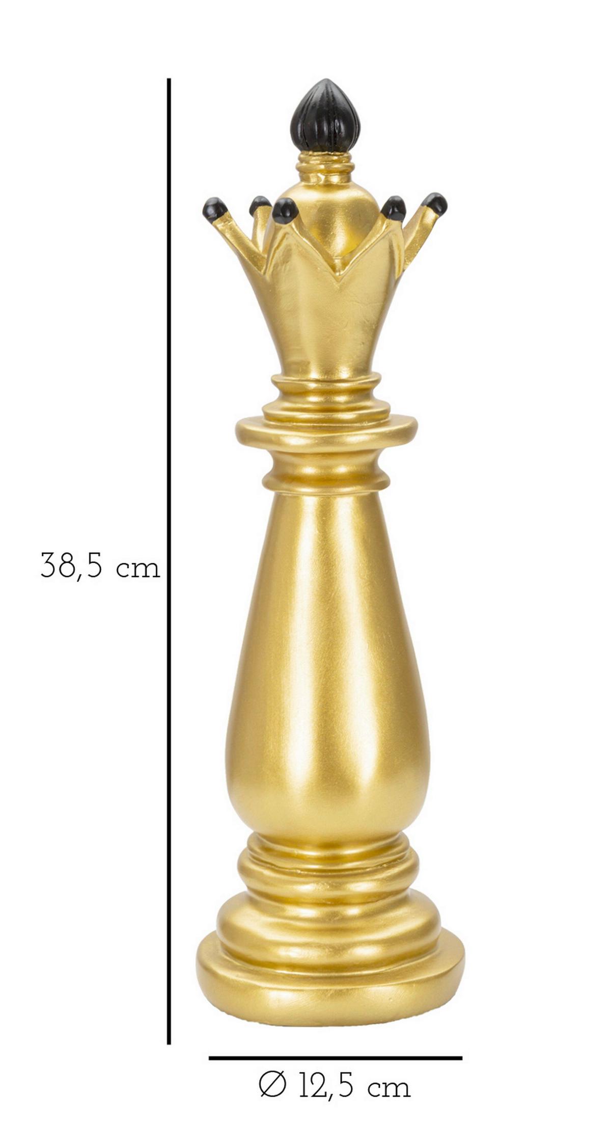 Skulptur Gold And Black Bishop B: 12,5 Cm - Goldfarben/Schwarz, Basics, Kunststoff (12.5/38.5/12.5cm)