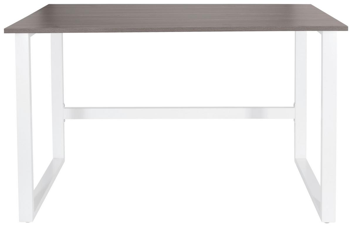 Schreibtisch Workspace Light I Grau/Weiß - Weiß/Grau, Basics, Holzwerkstoff/Metall (120/60/76cm) - MID.YOU